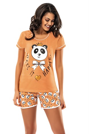 Orange Panda Short